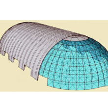 Estructura de acero ligero de preingeniería Estructura de acero Ligero Domo de techo de vidrio para la construcción de la iglesia